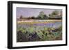 Iris Field and Two Cottages-Timothy Easton-Framed Giclee Print