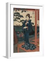 Iris Gaeden at Horikiri, April 1852-Utagawa Hiroshige-Framed Giclee Print