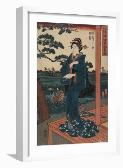 Iris Gaeden at Horikiri, April 1852-Utagawa Hiroshige-Framed Giclee Print