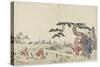 Iris Garden, 1800-1808-Katsushika Hokusai-Stretched Canvas