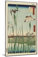 Iris Garden at Horikiri, May 1857-Utagawa Hiroshige-Mounted Giclee Print