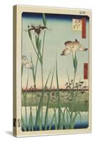 Iris Garden at Horikiri, May 1857-Utagawa Hiroshige-Stretched Canvas