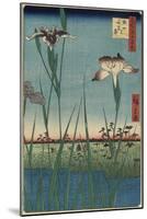 Iris Garden at Horikiri, May 1857-Utagawa Hiroshige-Mounted Giclee Print