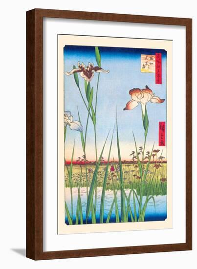 Iris Garden at Horikiri-Ando Hiroshige-Framed Art Print