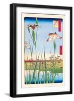 Iris Garden at Horikiri-Ando Hiroshige-Framed Art Print