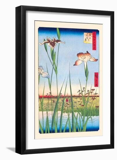 Iris Garden at Horikiri-Ando Hiroshige-Framed Art Print
