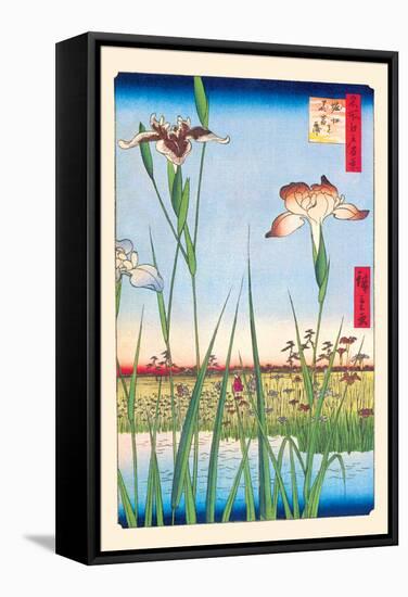 Iris Garden at Horikiri-Ando Hiroshige-Framed Stretched Canvas