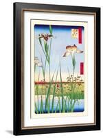 Iris Garden at Horikiri-Ando Hiroshige-Framed Art Print