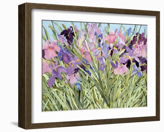 Iris Garden X-Sharon Pitts-Framed Giclee Print