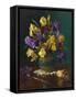 Iris in Cloisonne? Vase-Christopher Pierce-Framed Stretched Canvas