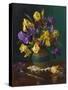 Iris in Cloisonne? Vase-Christopher Pierce-Stretched Canvas