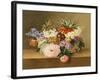 Iris, Lilac, Primulae, Blossom and Peonies in a Basket-Johan Laurentz Jensen-Framed Giclee Print