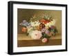 Iris, Lilac, Primulae, Blossom and Peonies in a Basket-Johan Laurentz Jensen-Framed Giclee Print