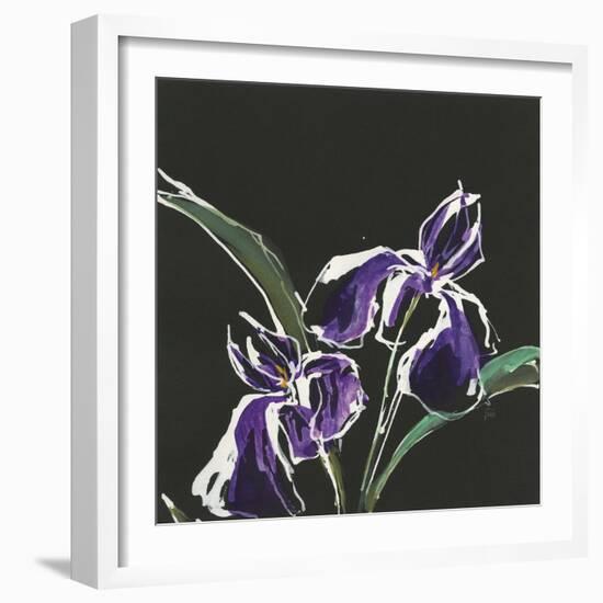 Iris on Black I-Chris Paschke-Framed Art Print