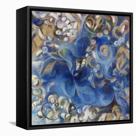 Iris Swirl-li bo-Framed Stretched Canvas