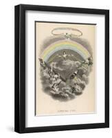 Iris, the Goddess of the Rainbow, Spreads Her Fan-null-Framed Art Print