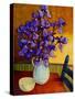 Iris Vase-John Newcomb-Stretched Canvas