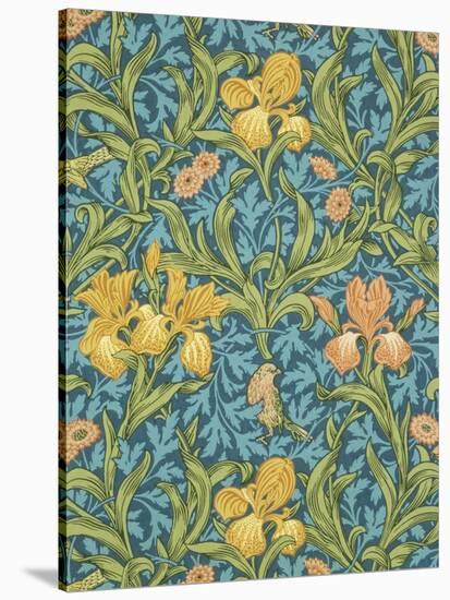 Iris Wallpaper, Paper, England, Late 19th Century-William Morris-Stretched Canvas