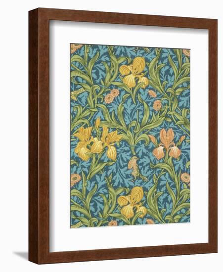 Iris Wallpaper, Paper, England, Late 19th Century-William Morris-Framed Giclee Print