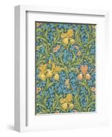 Iris Wallpaper, Paper, England, Late 19th Century-William Morris-Framed Giclee Print