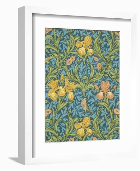 Iris Wallpaper, Paper, England, Late 19th Century-William Morris-Framed Giclee Print