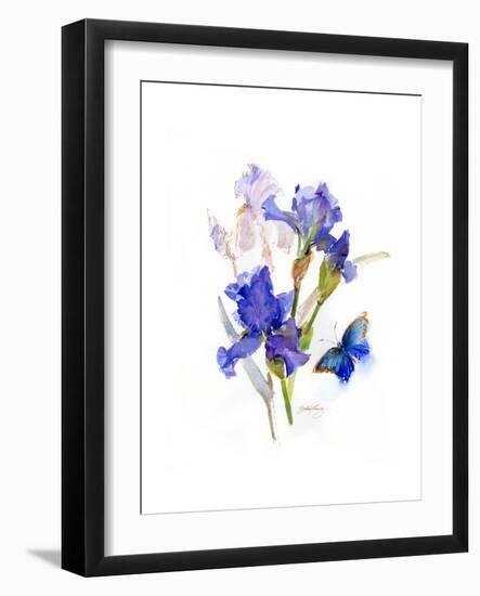 Iris with Blue Butterfly, 2016-John Keeling-Framed Giclee Print