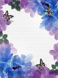 Watercolor Flowers and Butterflies-Irisangel-Stretched Canvas