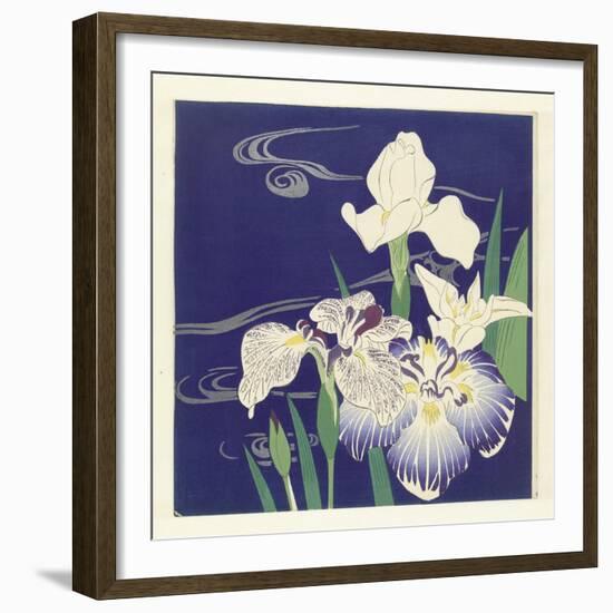 Irises, 1890-1900-Tsukioka Kogyo-Framed Giclee Print