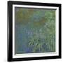 Irises, 1914-1926, by Claude Monet, 1840-1926, French Impressionist painting,-Claude Monet-Framed Art Print