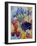 Irises and Dish of Apples-Lorraine Platt-Framed Giclee Print