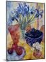 Irises and Dish of Apples-Lorraine Platt-Mounted Giclee Print