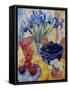 Irises and Dish of Apples-Lorraine Platt-Framed Stretched Canvas