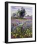 Irises and Distant May Tree, 1993-Timothy Easton-Framed Giclee Print