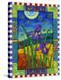 Irises and Fireflies-Helen Lurye-Stretched Canvas