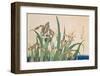 Irises and Grasshopper-Katsushika Hokusai-Framed Art Print