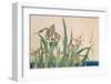 Irises and Grasshopper-Katsushika Hokusai-Framed Art Print