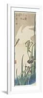 Irises and Heron, 1832-1834-Utagawa Hiroshige-Framed Giclee Print