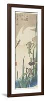 Irises and Heron, 1832-1834-Utagawa Hiroshige-Framed Giclee Print