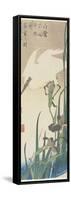 Irises and Heron, 1832-1834-Utagawa Hiroshige-Framed Stretched Canvas