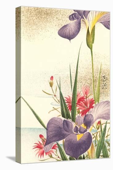 Irises and Other Flowers-null-Stretched Canvas