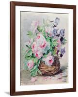 Irises and Peonies in a Basket-Madeleine Lemaire-Framed Giclee Print