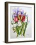 Irises and Roses, 2007-Joan Thewsey-Framed Giclee Print