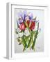 Irises and Roses, 2007-Joan Thewsey-Framed Giclee Print