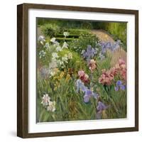 Irises at Bedfield-Timothy Easton-Framed Giclee Print