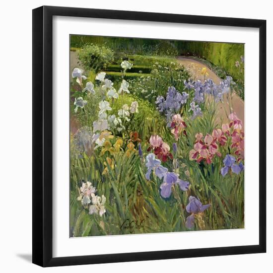 Irises at Bedfield-Timothy Easton-Framed Giclee Print