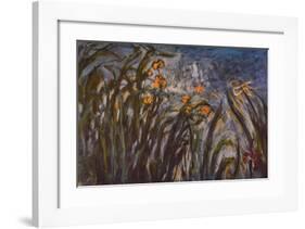 Irises (detail)-Claude Monet-Framed Art Print