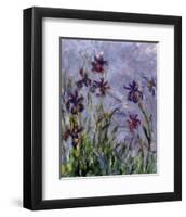 Irises (detail)-Claude Monet-Framed Art Print