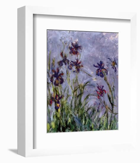 Irises (detail)-Claude Monet-Framed Art Print