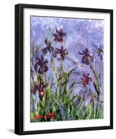 Irises (detail)-Claude Monet-Framed Art Print