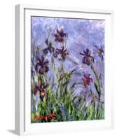 Irises (detail)-Claude Monet-Framed Art Print